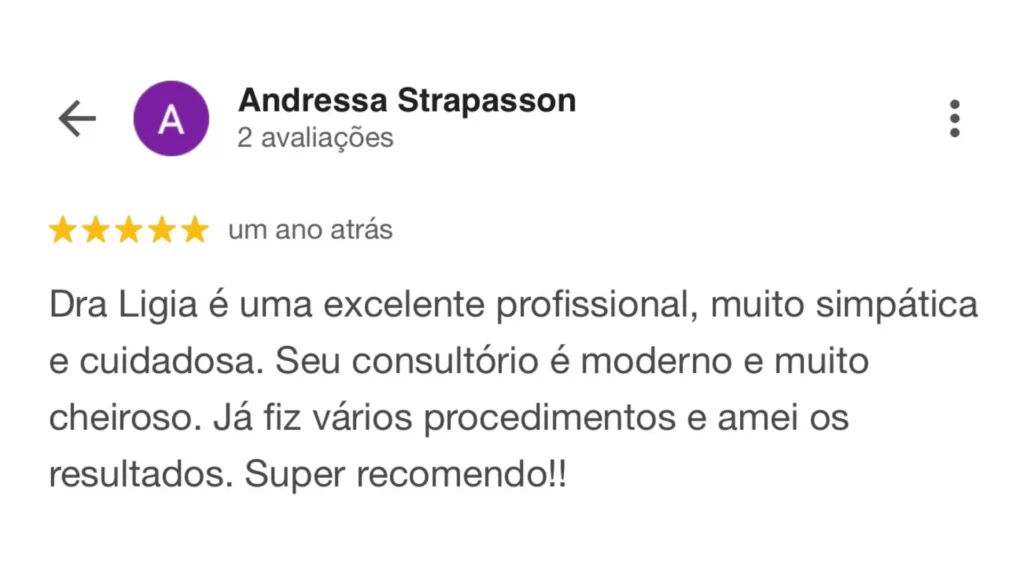 Avaliações do Google Dra. Lígia Spada Dentista Odontologia em Santa Bárbara dOeste 1