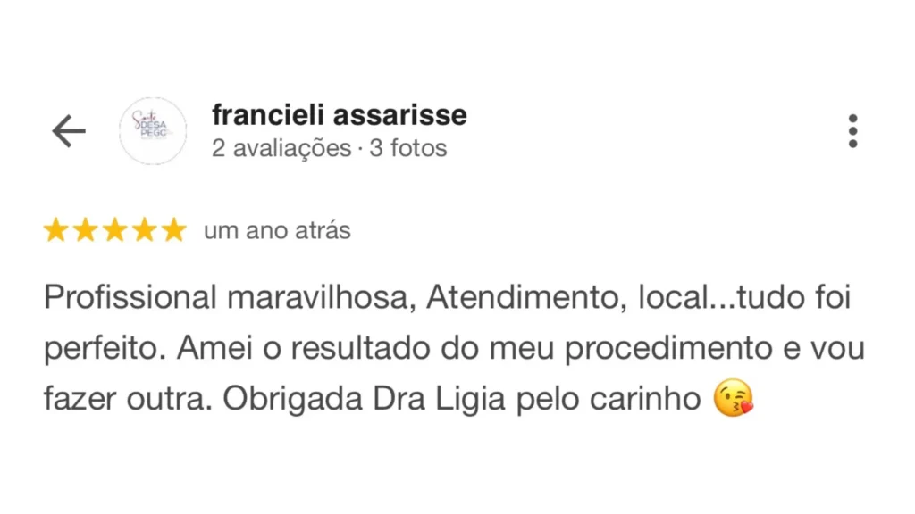 Avaliações do Google Dra. Lígia Spada Dentista Odontologia em Santa Bárbara dOeste 1