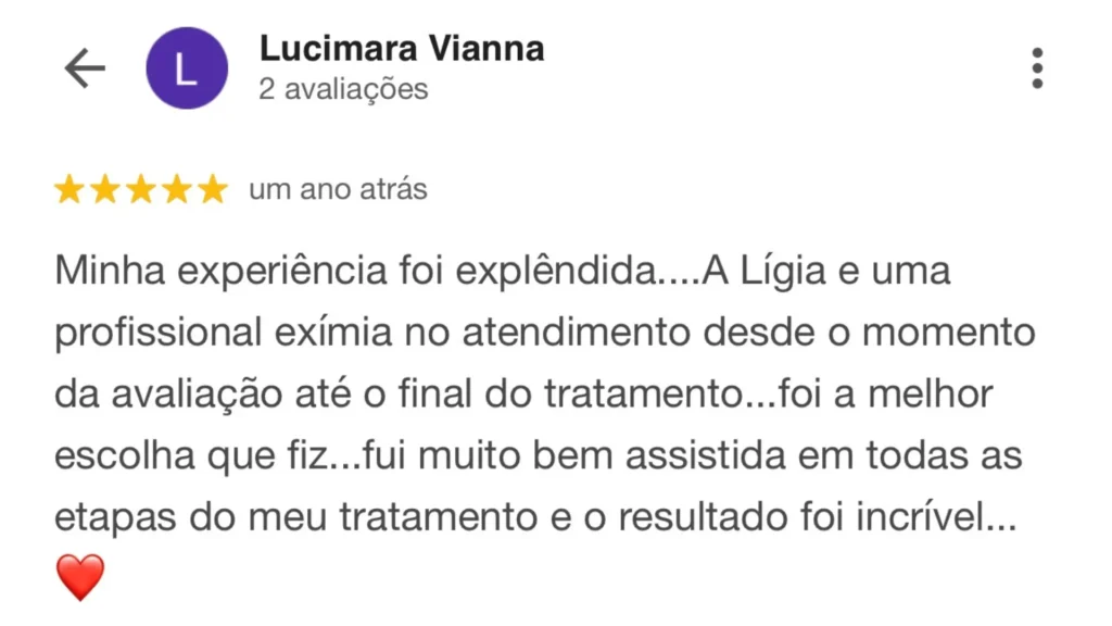Avaliações do Google Dra. Lígia Spada Dentista Odontologia em Santa Bárbara dOeste 1