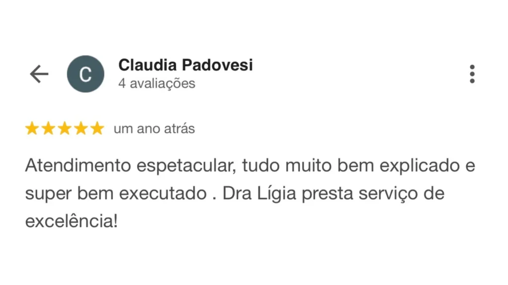 Avaliações do Google Dra. Lígia Spada Dentista Odontologia em Santa Bárbara dOeste 1